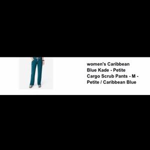 FIGS Caribbean Blue Cargo Scrub Pants